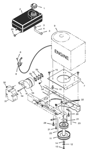 Part Location Diagram of 690441  Z Murray Stack Pulley Assembly